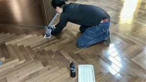 ワンニャンすべらん施工作業風景1