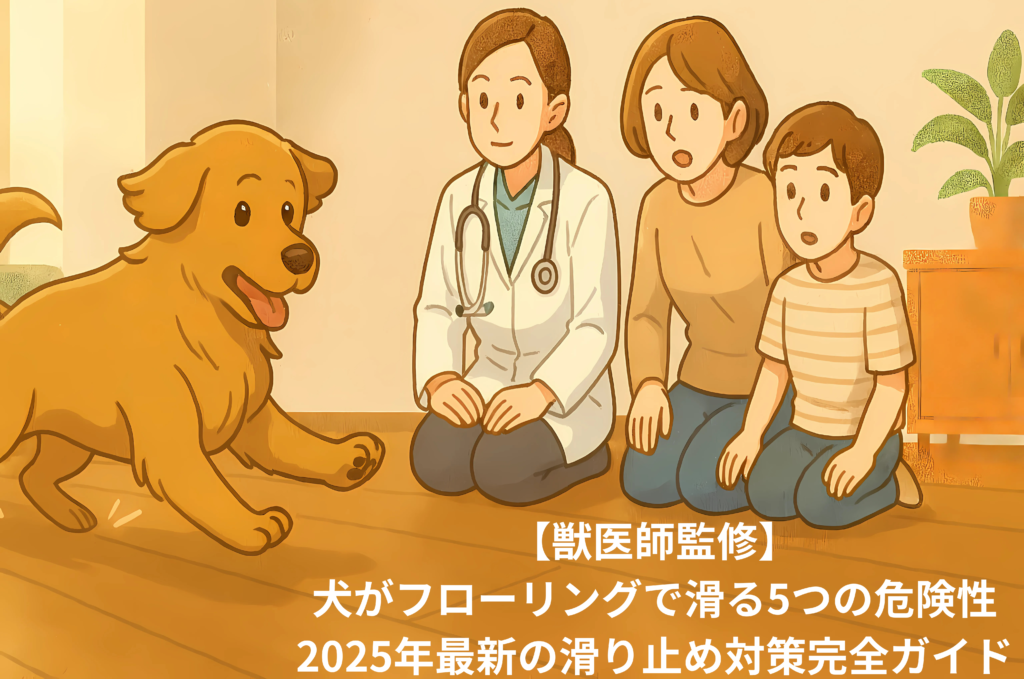 犬がフローリングで滑る危険性と対策ガイドのメインビジュアル