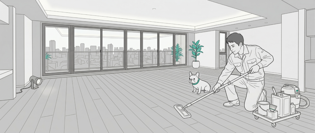 M&Mフロアコーティングの施工品質保証30年を支える自社一貫体制のイメージ