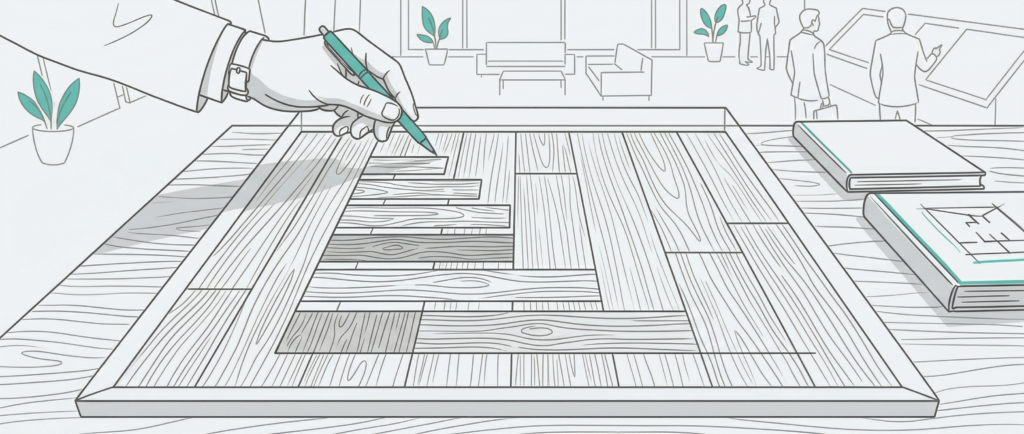 M&M取り扱い全6種フロアコーティングの耐摩耗性試験結果を比較した棒グラフ