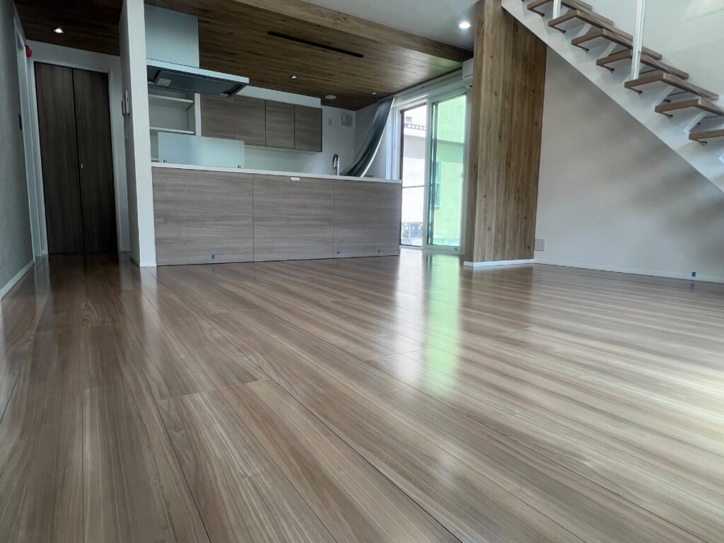 【施工後】千葉県流山市 ご新築戸建て Ｍ様邸 ガラスフロアコーティング施工事例 M&Mフロアコーティング施工済み